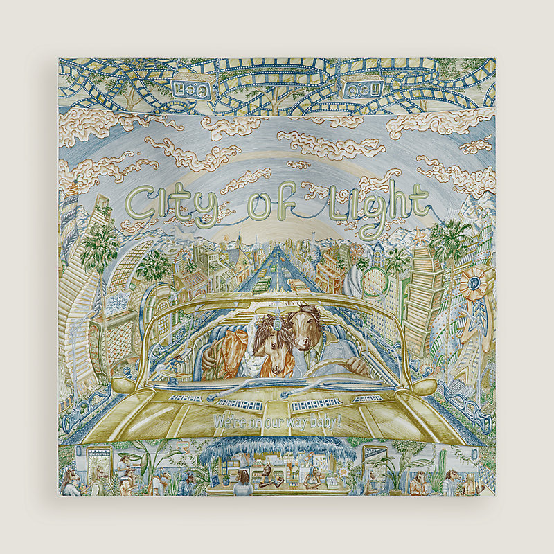 Hermes エルメス　カレ90 City of light スカーフ カレ 90 《シティー・オブ・ライト》 | Hermès - エルメス-公式サイト